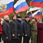 В посёлке Мостовском прошёл митинг в честь восьмой годовщины объединения Крыма с Россией 15