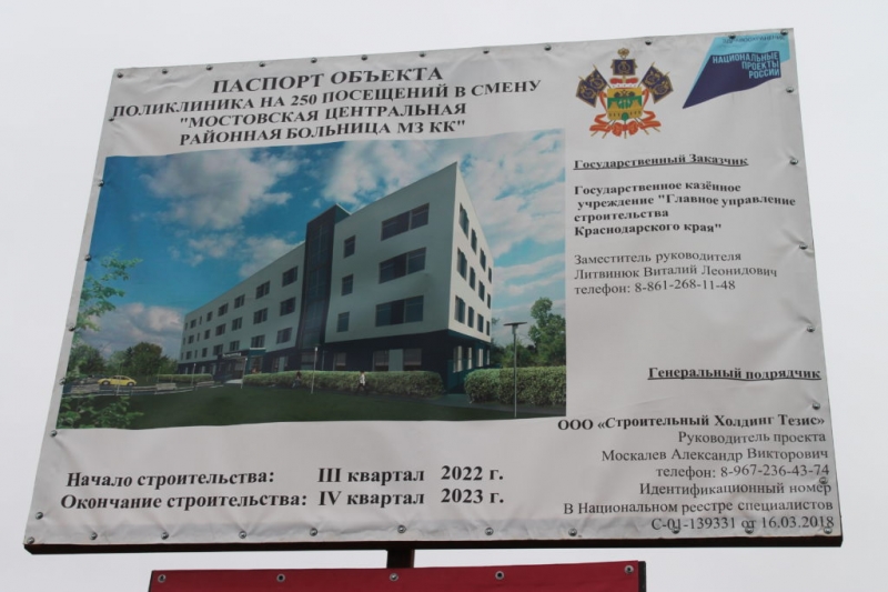 Новая поликлиника в посёлке Мостовском на улице Дюкарева уже строится 3